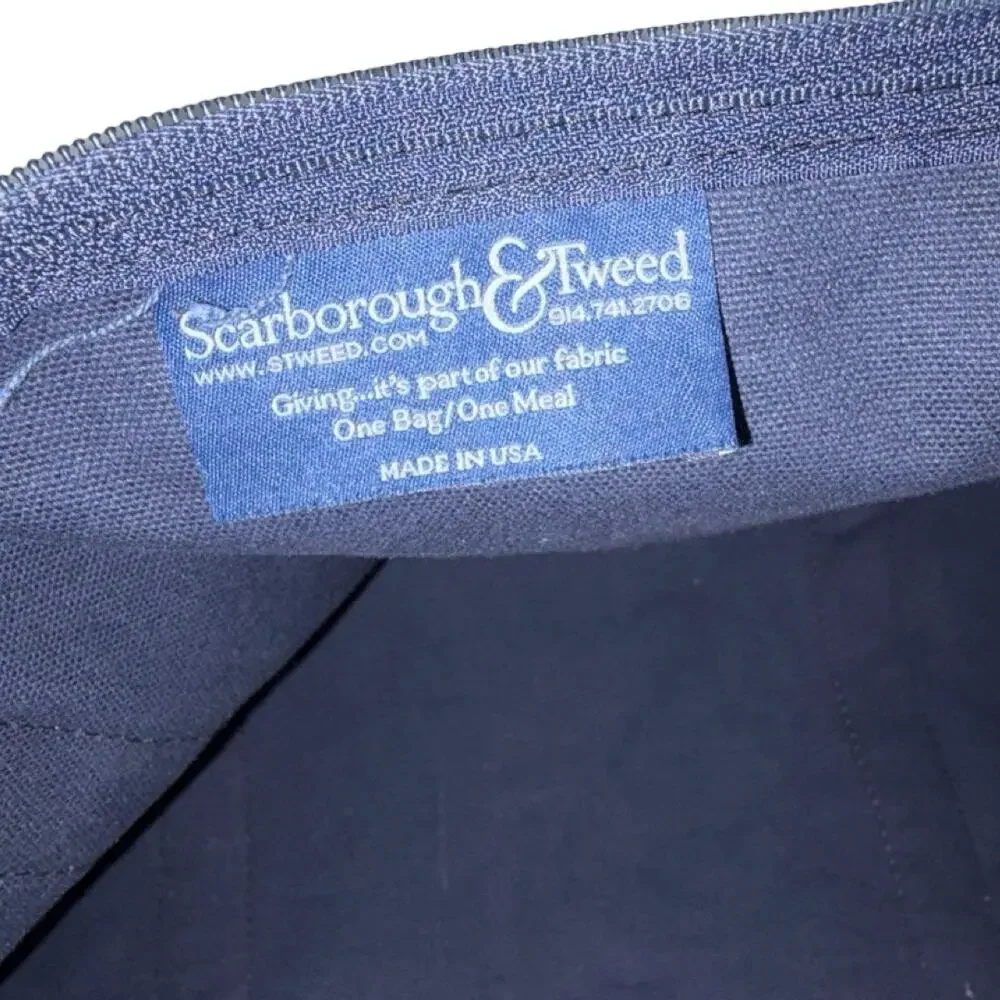 AQR Capital Management Scarborough & Tweed Navy Blue Canvas Duffle Banker Bag